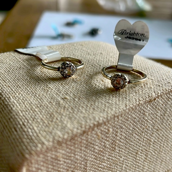 Brighton silver/crystal rings both size 7 - Picture 1 of 2